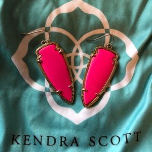 Kendra Scott Neon Pink Skylar Earrings